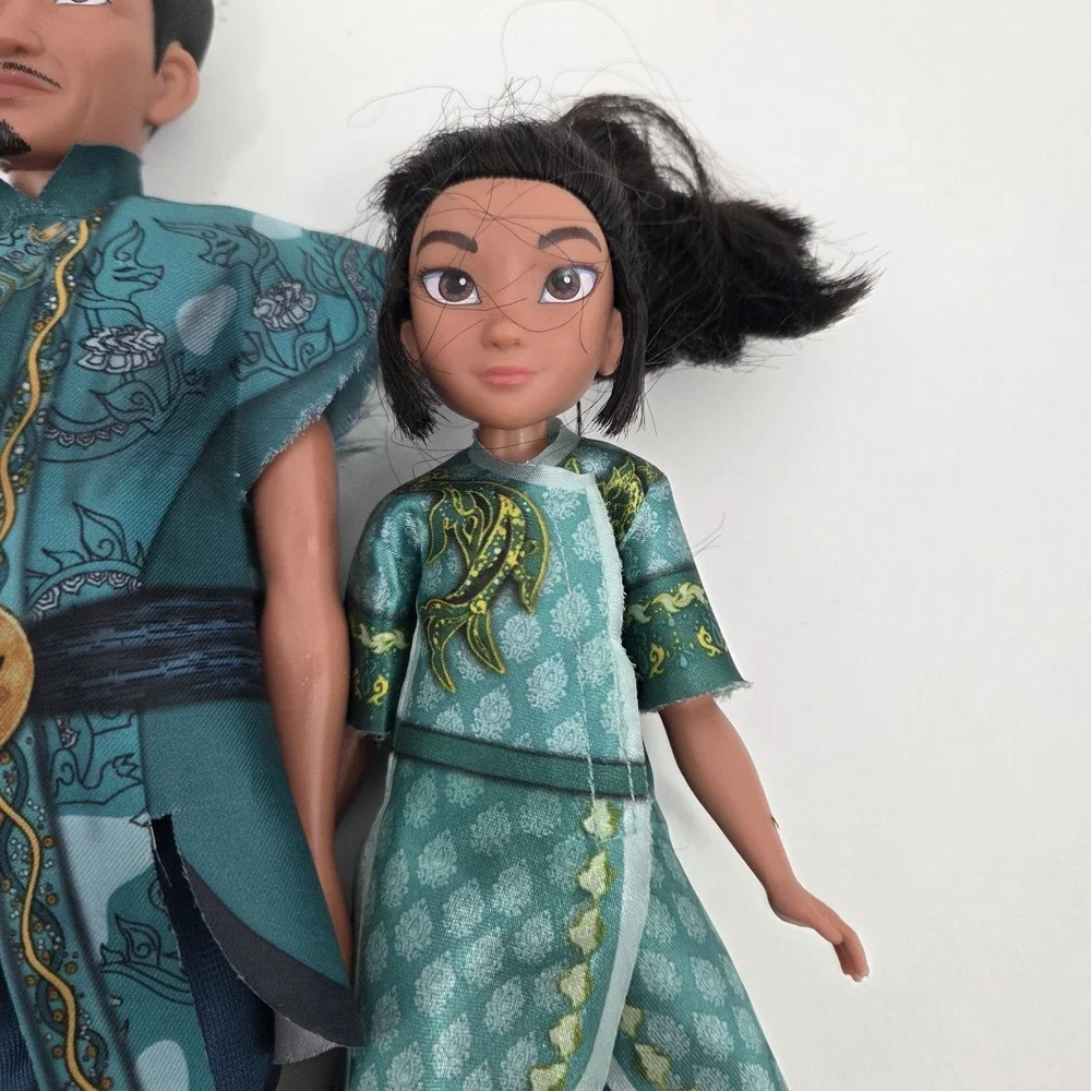 Young Raya and Chief Benja Dolls with Clothes - Disney Raya and the Last Dragon